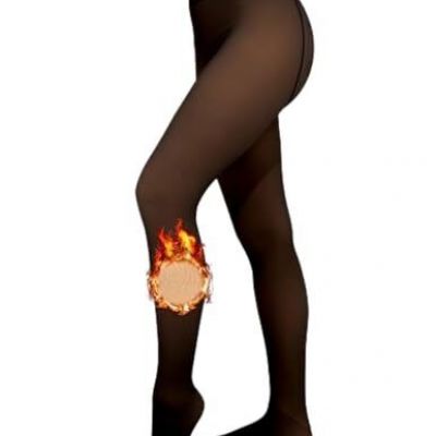 womens Fleece Lined Tights SheerTights Small-Medium Black